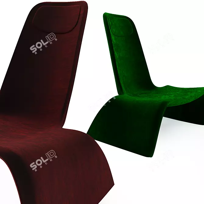 Luxury LAND Fabric Armchair 3D model image 4