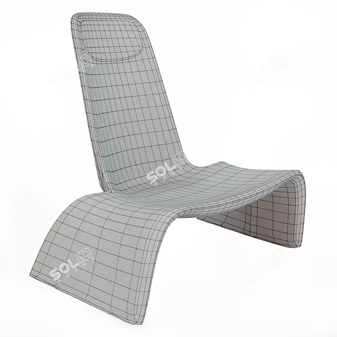 Luxury LAND Fabric Armchair 3D model image 6