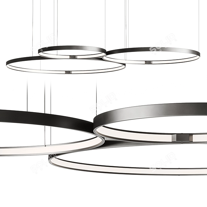 Zero Round Circles Pendant Lamp 3D model image 1