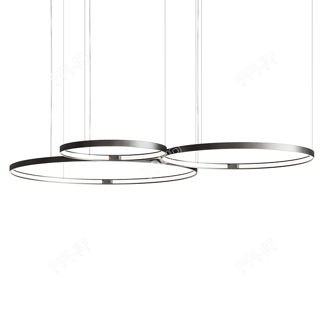 Zero Round Circles Pendant Lamp 3D model image 2