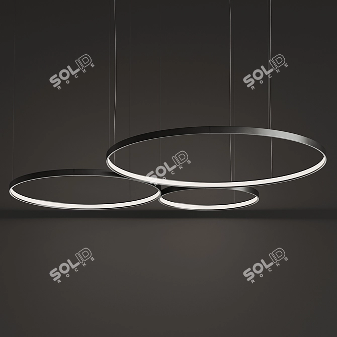 Zero Round Circles Pendant Lamp 3D model image 3