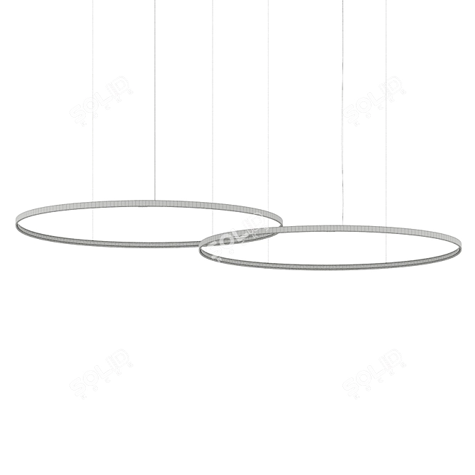 Zero Round Circles Pendant Lamp 3D model image 4