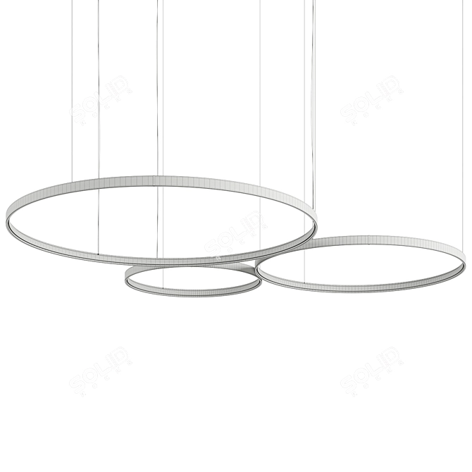 Zero Round Circles Pendant Lamp 3D model image 5