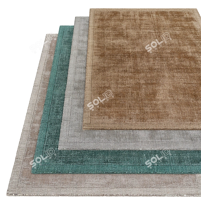 Elegant Poliform Frames Rugs 3D model image 1