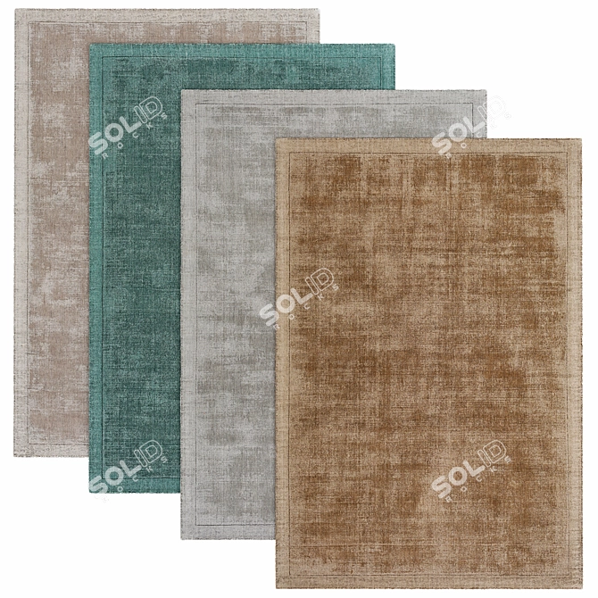 Elegant Poliform Frames Rugs 3D model image 2