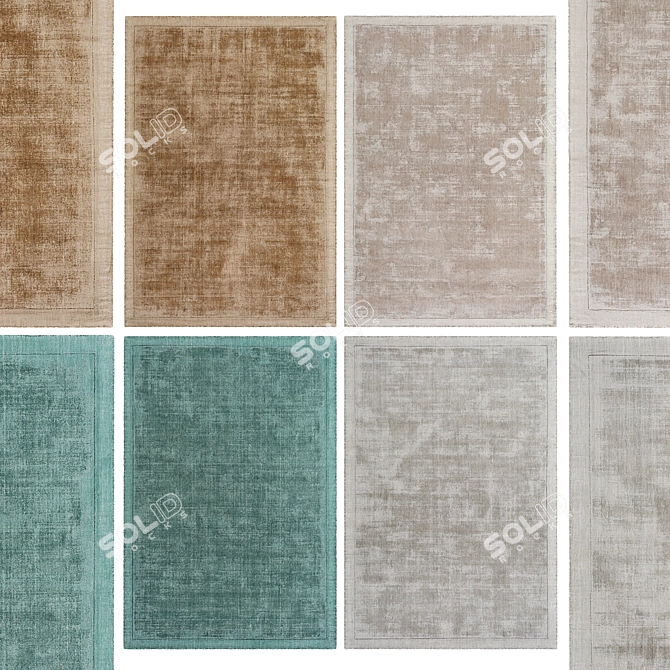 Elegant Poliform Frames Rugs 3D model image 3