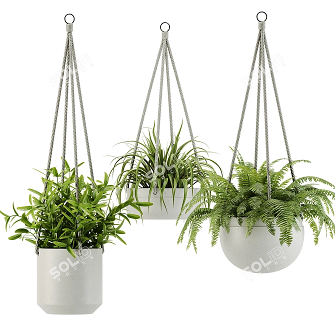 28-Plant Indoor Set: Green Up Your Space 3D model image 1