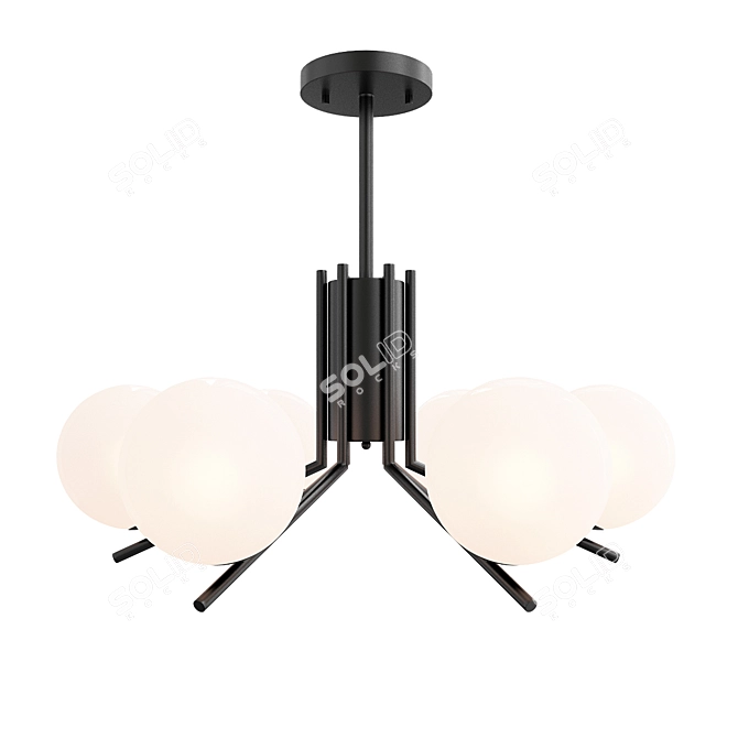 Modern Black Cone Ceiling Lighting 3D model image 1