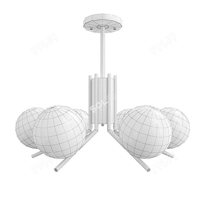 Modern Black Cone Ceiling Lighting 3D model image 2