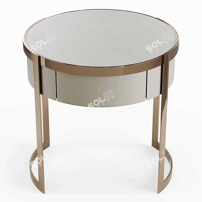 Fendi Casa Anya Bedside Table: Modern Elegance in Piombo Wood 3D model image 2