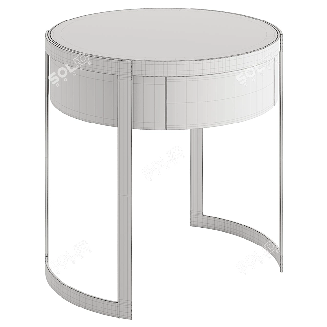 Fendi Casa Anya Bedside Table: Modern Elegance in Piombo Wood 3D model image 4