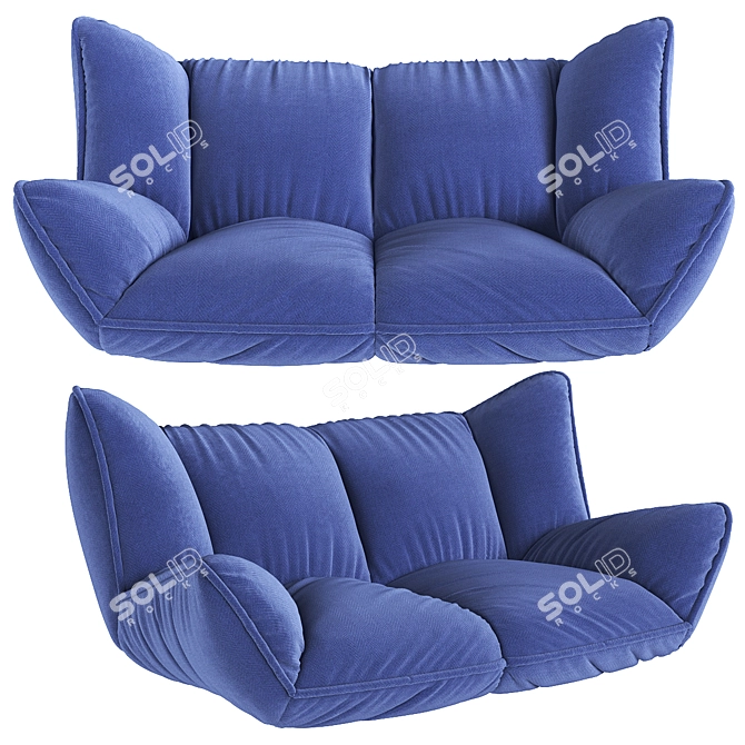 Japanese Style Tatami Sofa Bed 3D model image 2