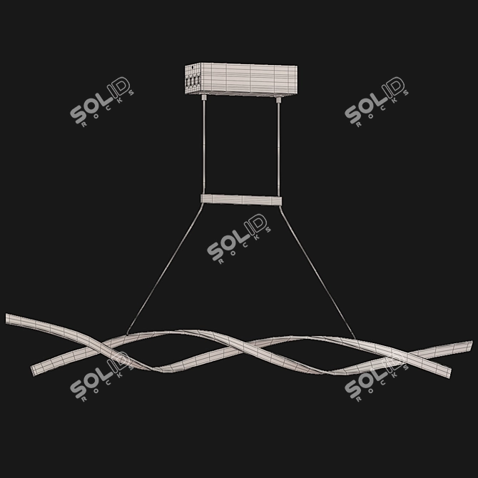 Spiral Glow Pendant Chandelier 3D model image 1