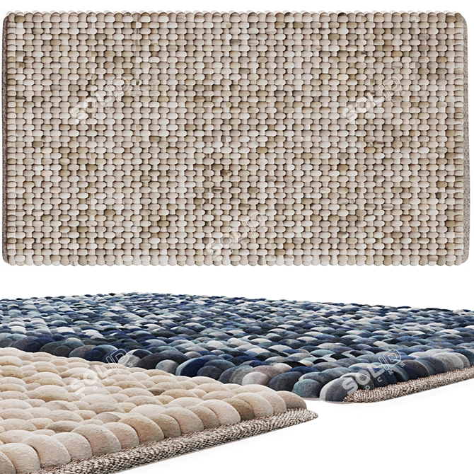 Handmade Woolen Carpet | 600x900mm & 600x1100mm 3D model image 6