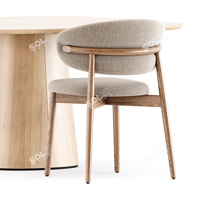 Modern Elegance: Oleandro Chair & POV 462 Table 3D model image 3