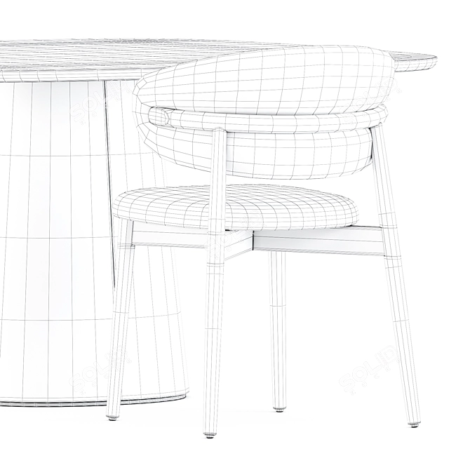 Modern Elegance: Oleandro Chair & POV 462 Table 3D model image 5