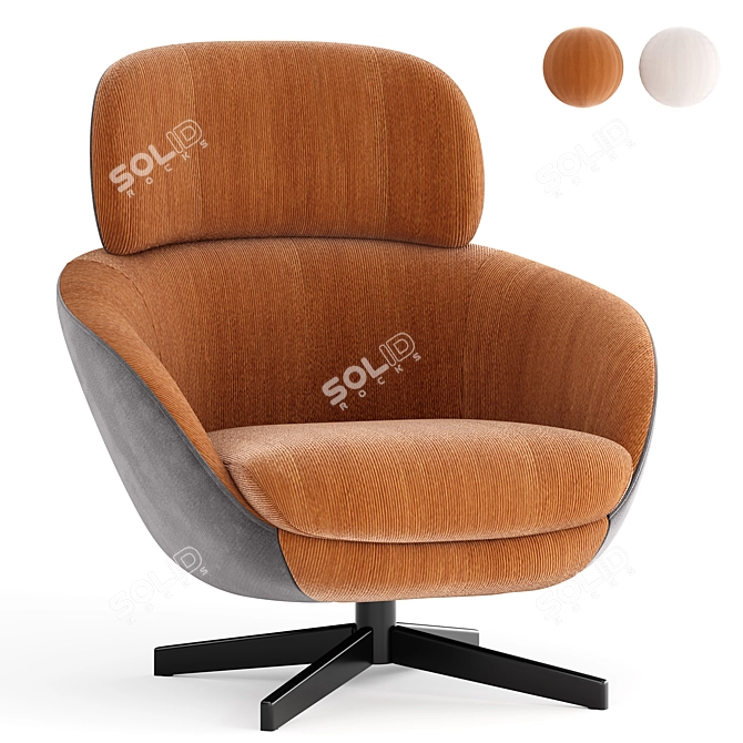 Elegant Minotti Russell Armchair 3D model image 1