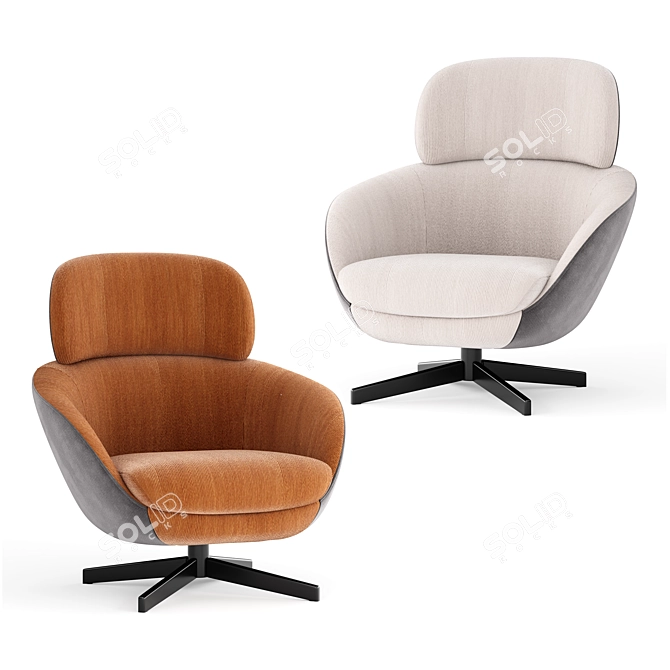 Elegant Minotti Russell Armchair 3D model image 3