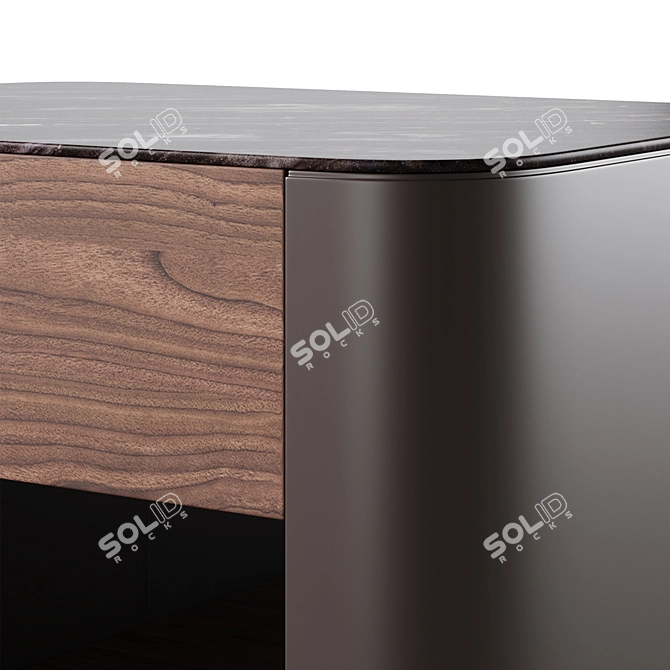 Volare Bedside Table: Stylish & Functional 3D model image 3