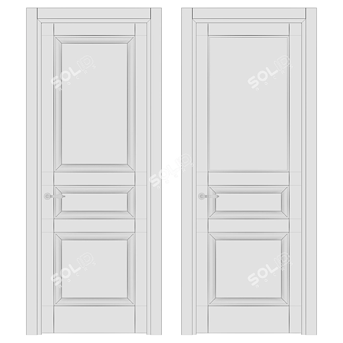 GALANT Volhovec Doors: Elegant and Durable 3D model image 4