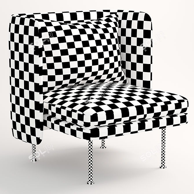 Modern Bloke Valve Lounge Chair 3D model image 3