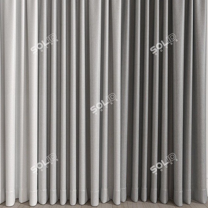 Elegant Curtain with 46048 Polys 3D model image 2