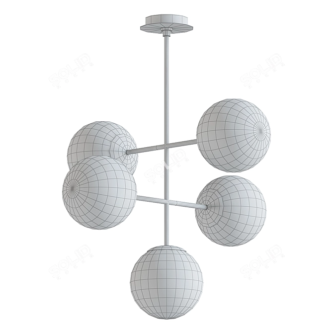 Oxygen Nebula Black Pendant Light 3D model image 2