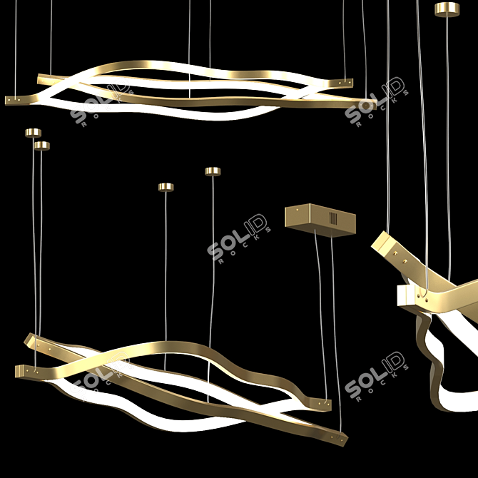 Elegant LED Pendant Light 3D model image 1