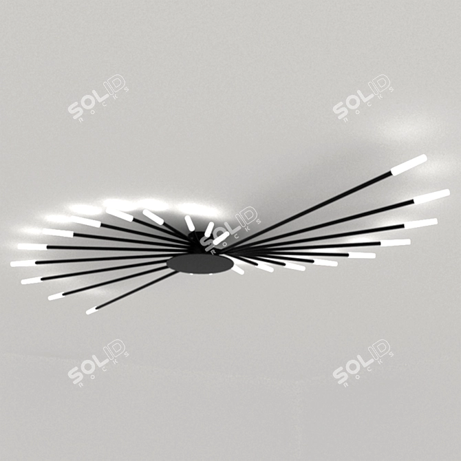 Ethereal Crystal Chandelier 3D model image 2