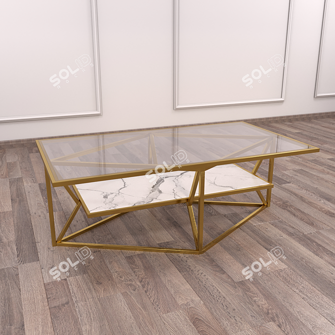 Modern Journal Writing Table 3D model image 1