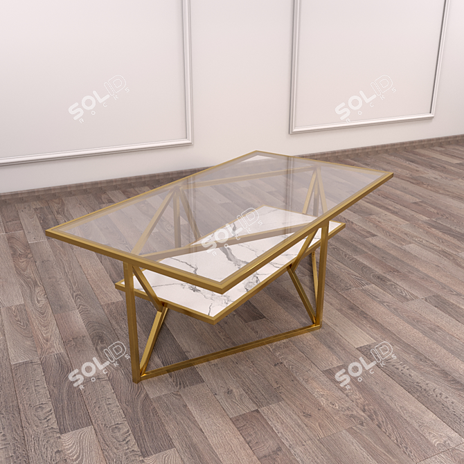 Modern Journal Writing Table 3D model image 2