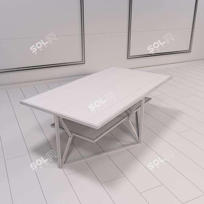 Modern Journal Writing Table 3D model image 3