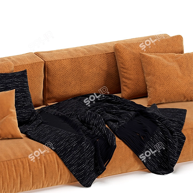 Boca Navi Modular Sofa: Sleek and Stylish Comfort 3D model image 6