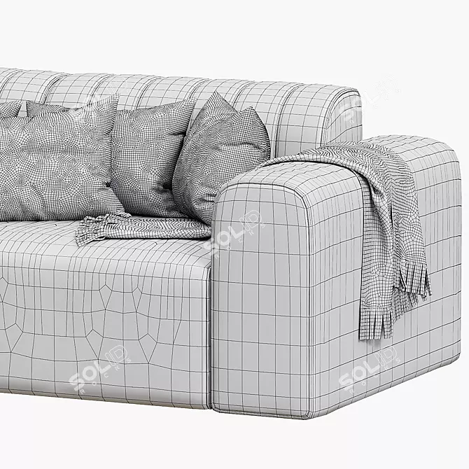 Contemporary RIFF 2 Seater Sofa 3D model image 3