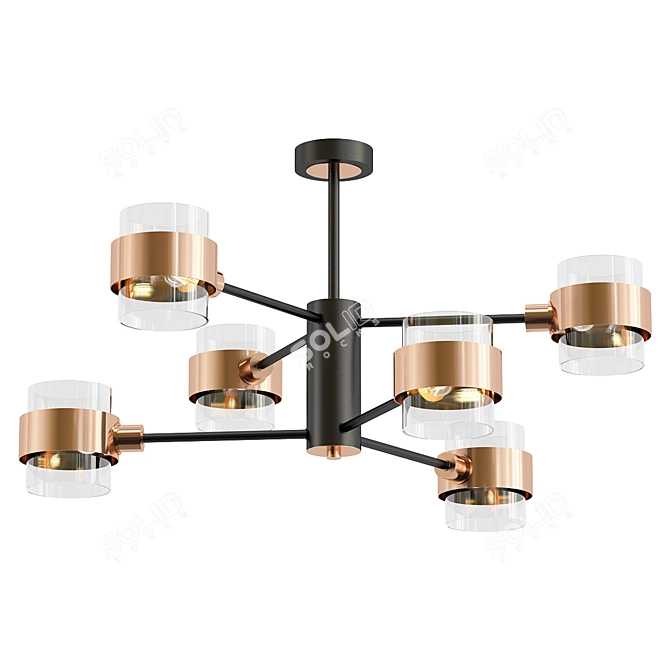 Eurosvet 70127 Loft Style Ceiling Chandelier 3D model image 1