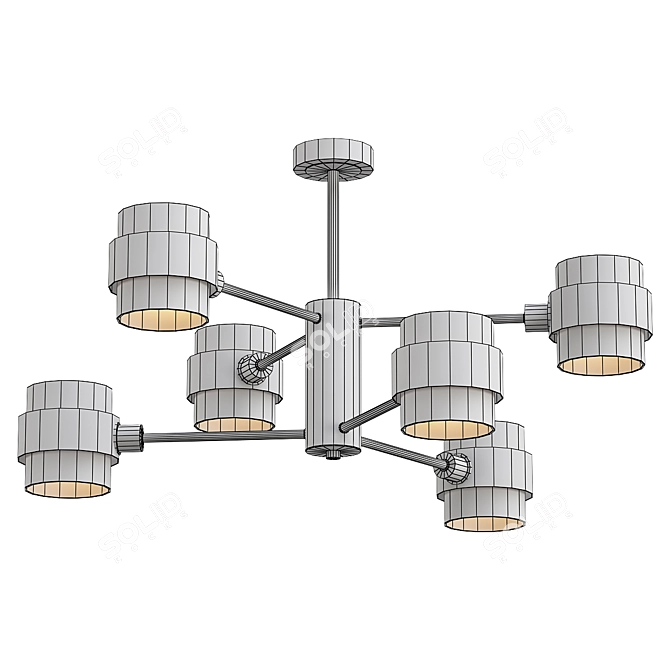 Eurosvet 70127 Loft Style Ceiling Chandelier 3D model image 2