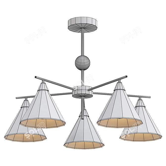 Elegant Calor 2774 Ceiling Chandelier 3D model image 2