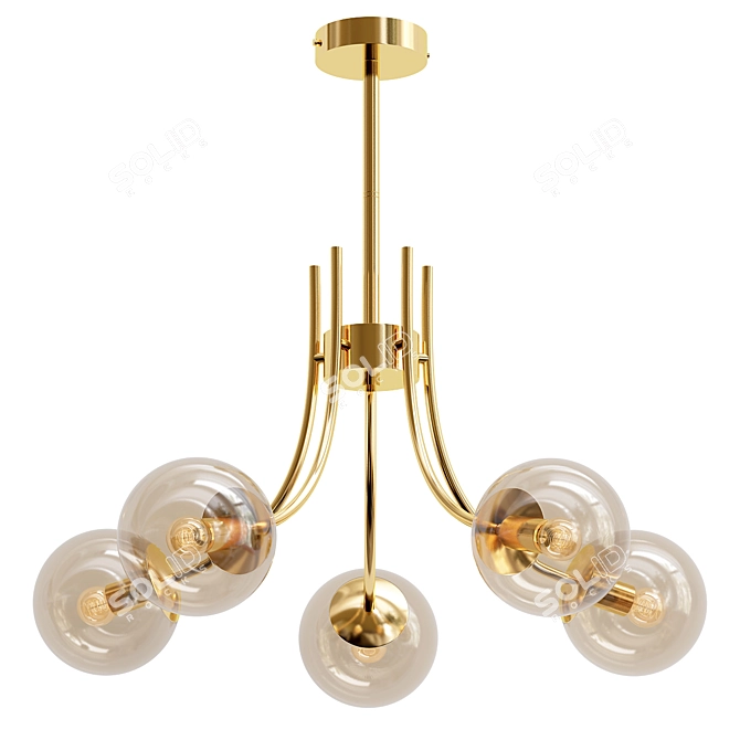 Vexity 2783 5P Pendant Chandelier 3D model image 1