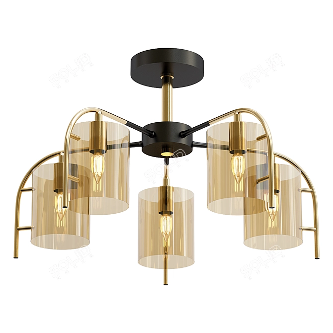 Stunning Escada 671 5P Chandelier 3D model image 1