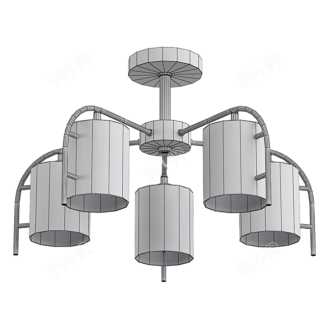 Stunning Escada 671 5P Chandelier 3D model image 2