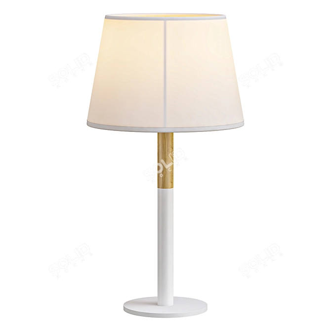 Contemporary White Table Lamp 3D model image 1