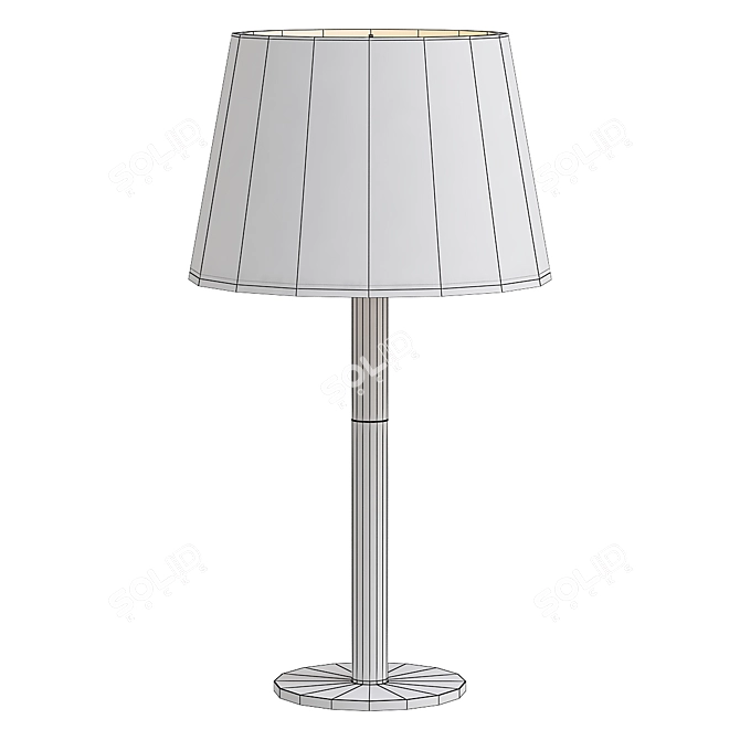 Contemporary White Table Lamp 3D model image 2