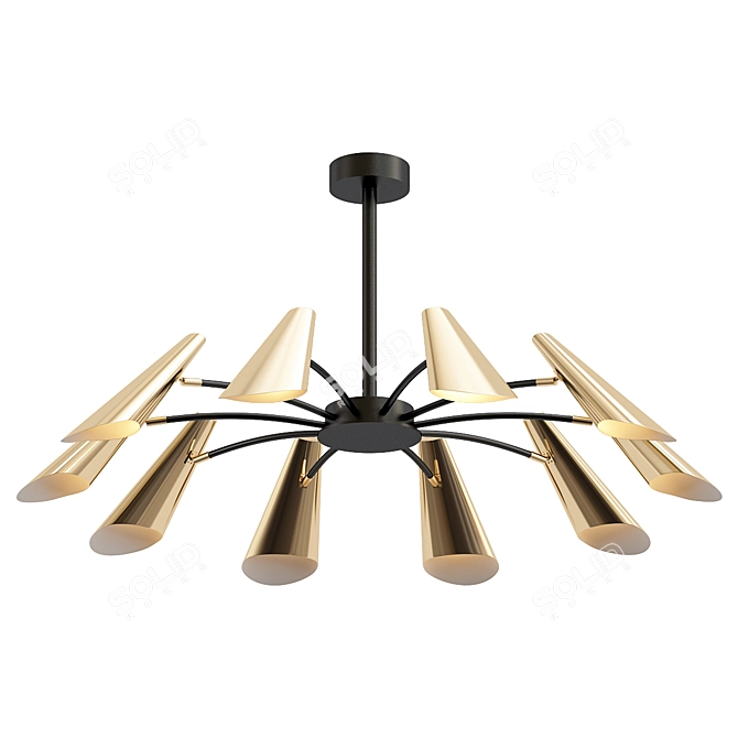 Elegant Art Deco Design Lamp 3D model image 1