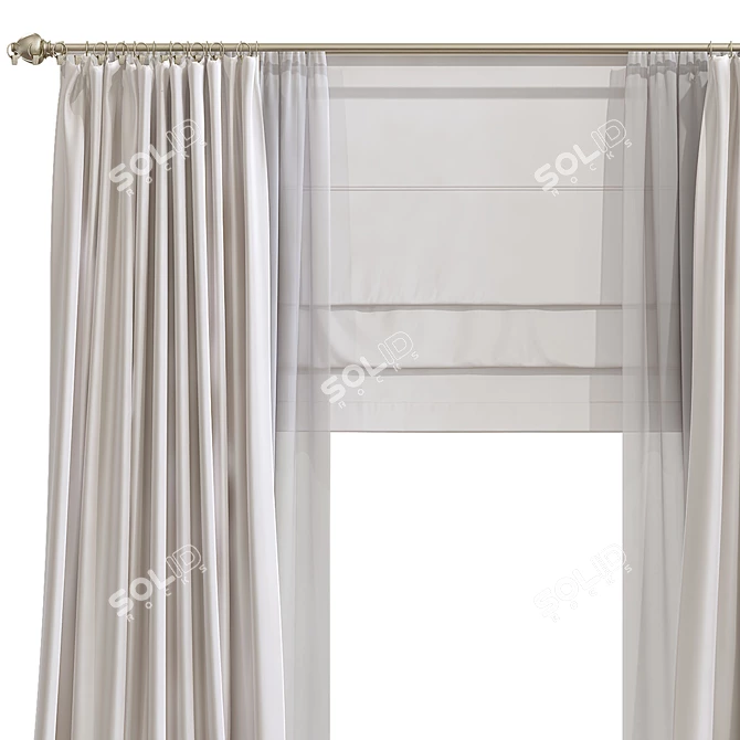 Elegant Drapery 988 3D model image 2