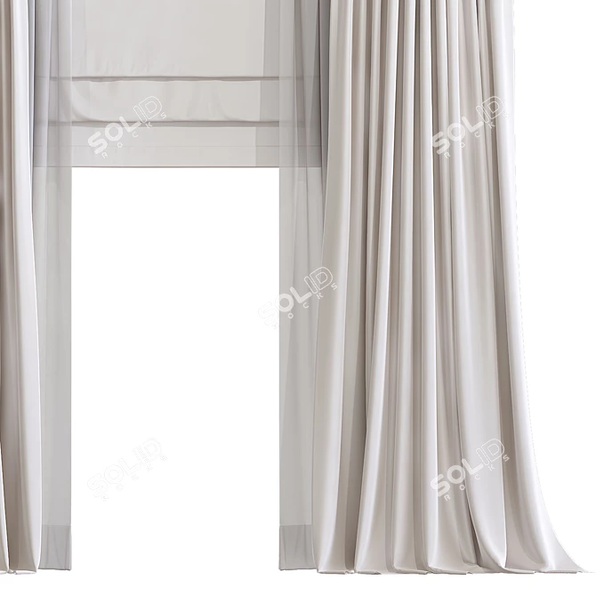 Elegant Drapery 988 3D model image 3