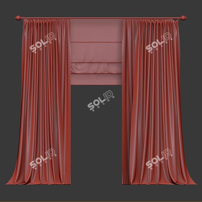 Elegant Drapery 988 3D model image 4