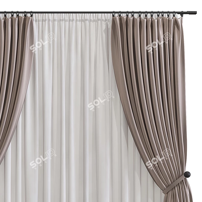 Elegant Drapery 990 3D model image 3