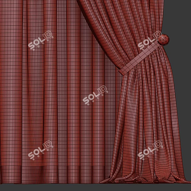 Elegant Drapery 990 3D model image 5