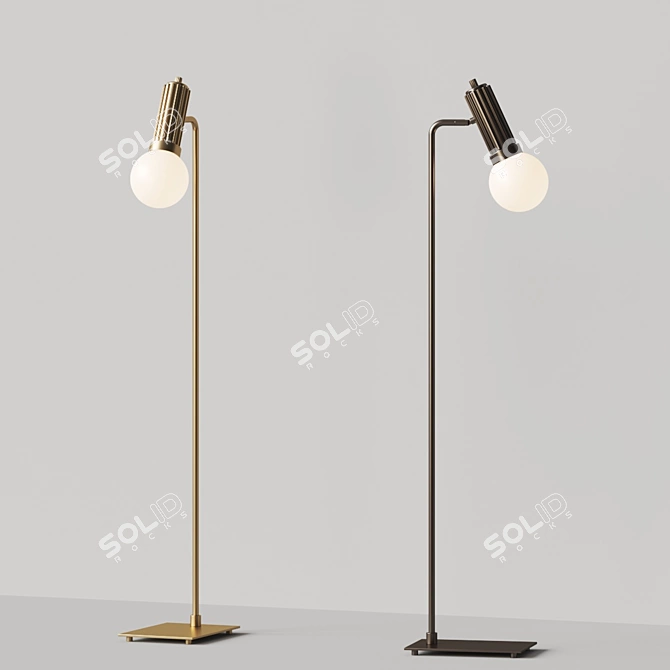 Sleek Reade Floor Lamp 3D model image 2