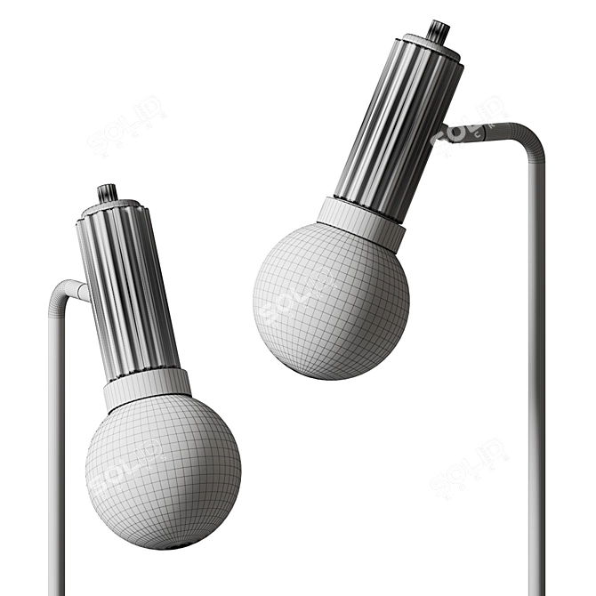 Sleek Reade Floor Lamp 3D model image 4